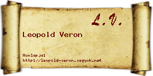 Leopold Veron névjegykártya